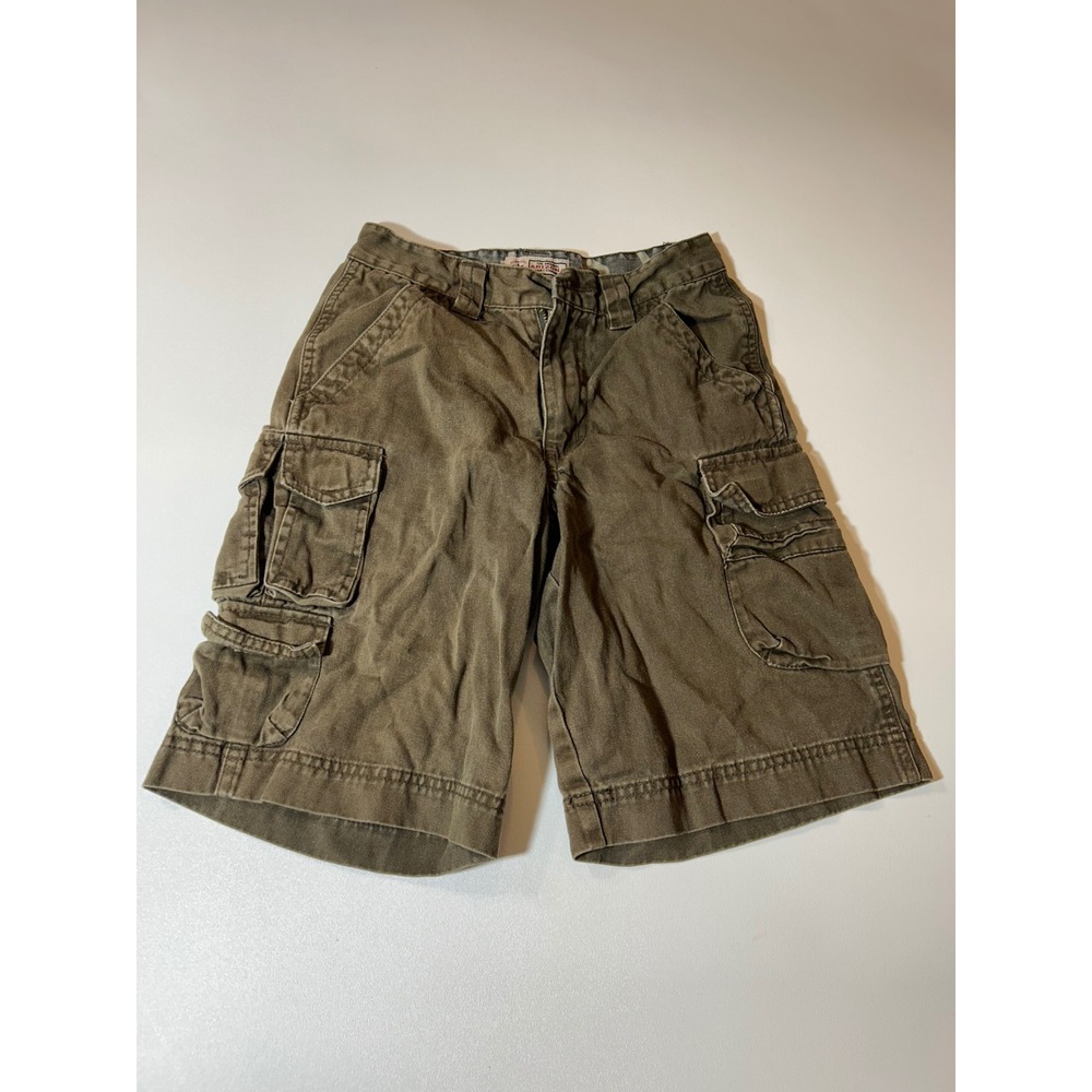 Arizona Cargo Shorts Boys Size 10 Brown Camo Trim Regular Fit